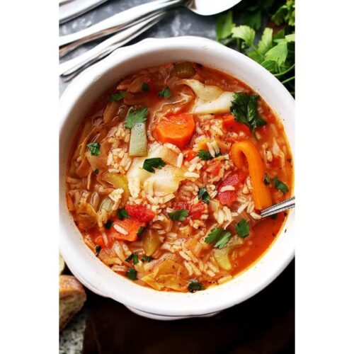 Cabbage Soup with Rice Recipe